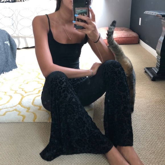 Brandy Melville Pants - Brandy Melville Velvet Bell Bottoms